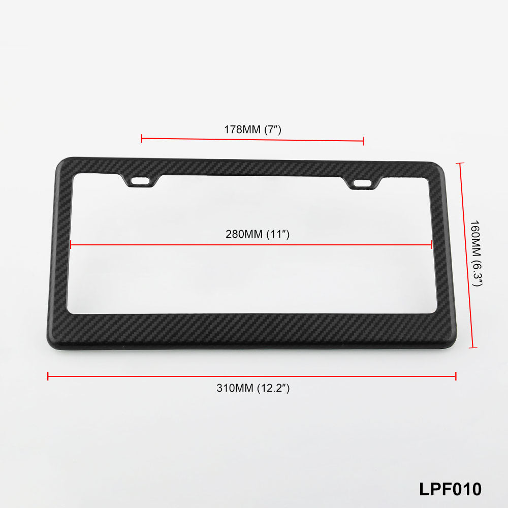 Carbon Fiber License Plate Frame (US).